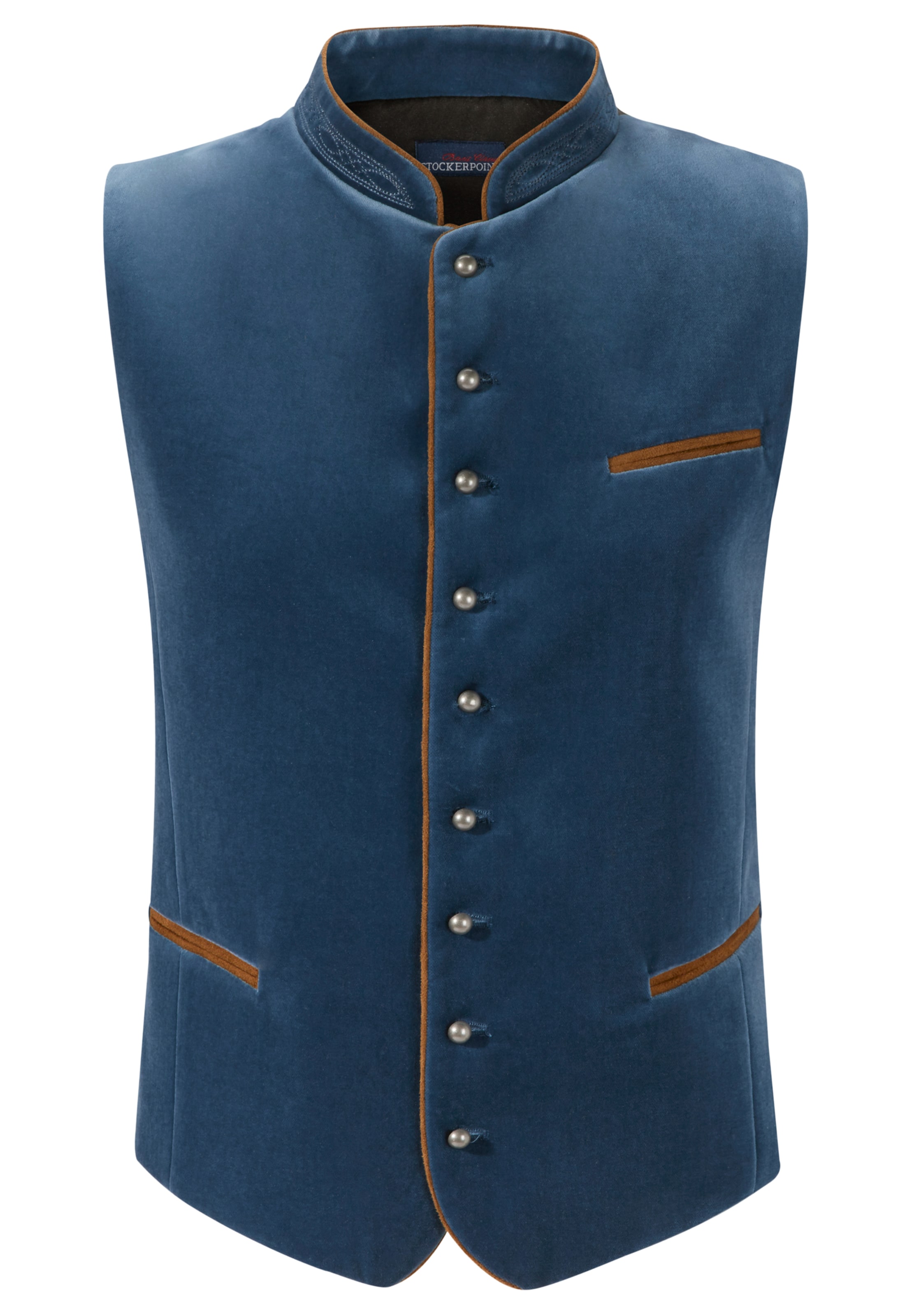 STOCKERPOINT Rahvuslik vest 'Ricardo', värv sinine: eest vaates