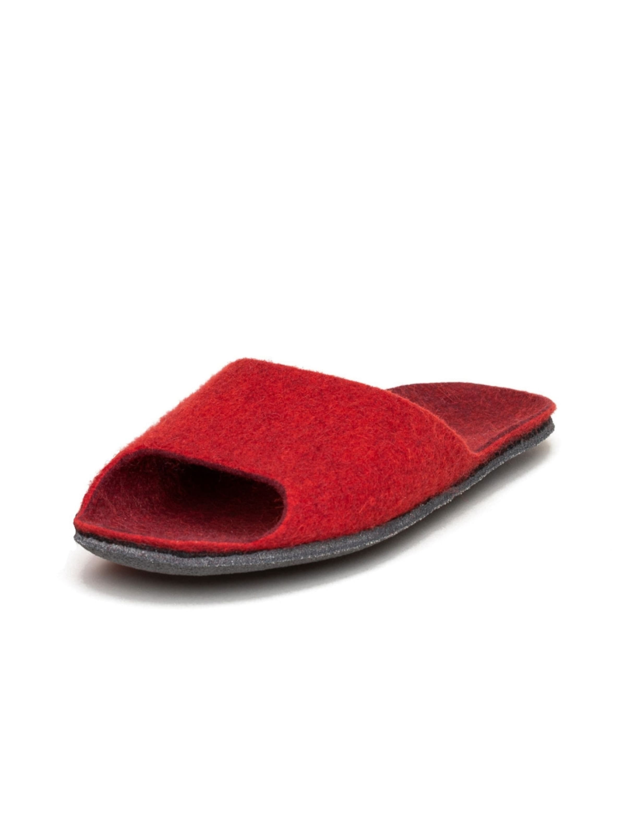 MagicFelt Slippers 'Filzpantoffel Magicfelt 722' in Red: front