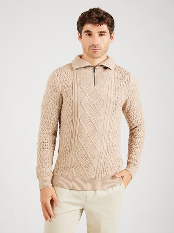 JACK & JONES Pullover 'JPRBLUnorth' i beige: forside
