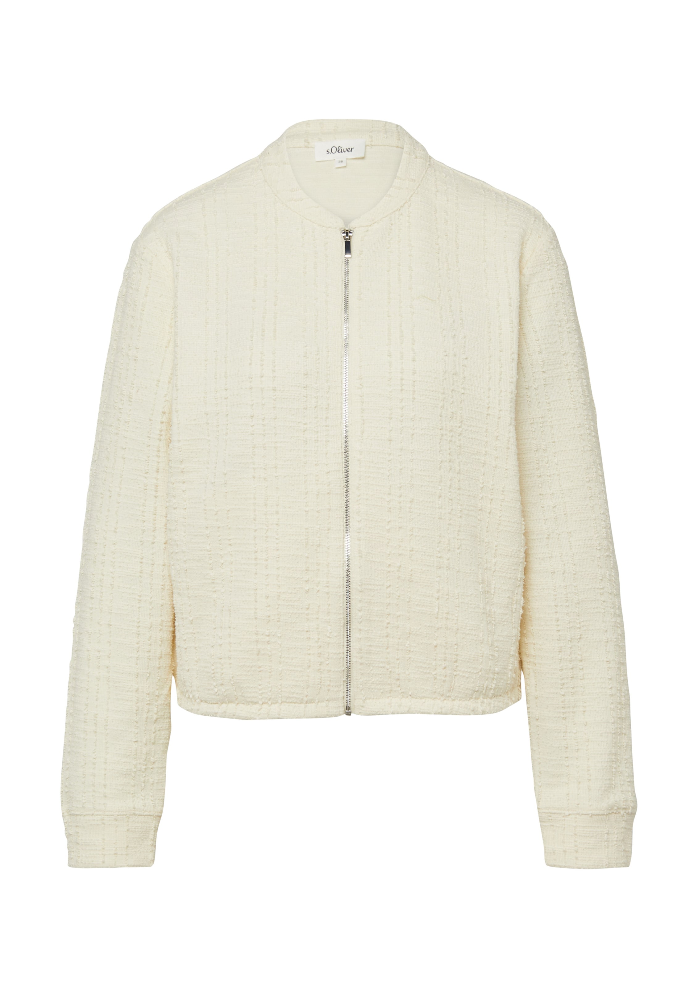 s.Oliver Sweat jacket in Beige: front
