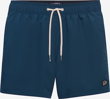 Shorts de bain Superdry & Co en bleu : devant