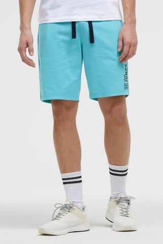 CAMP DAVID Regular Pants in Blue: front