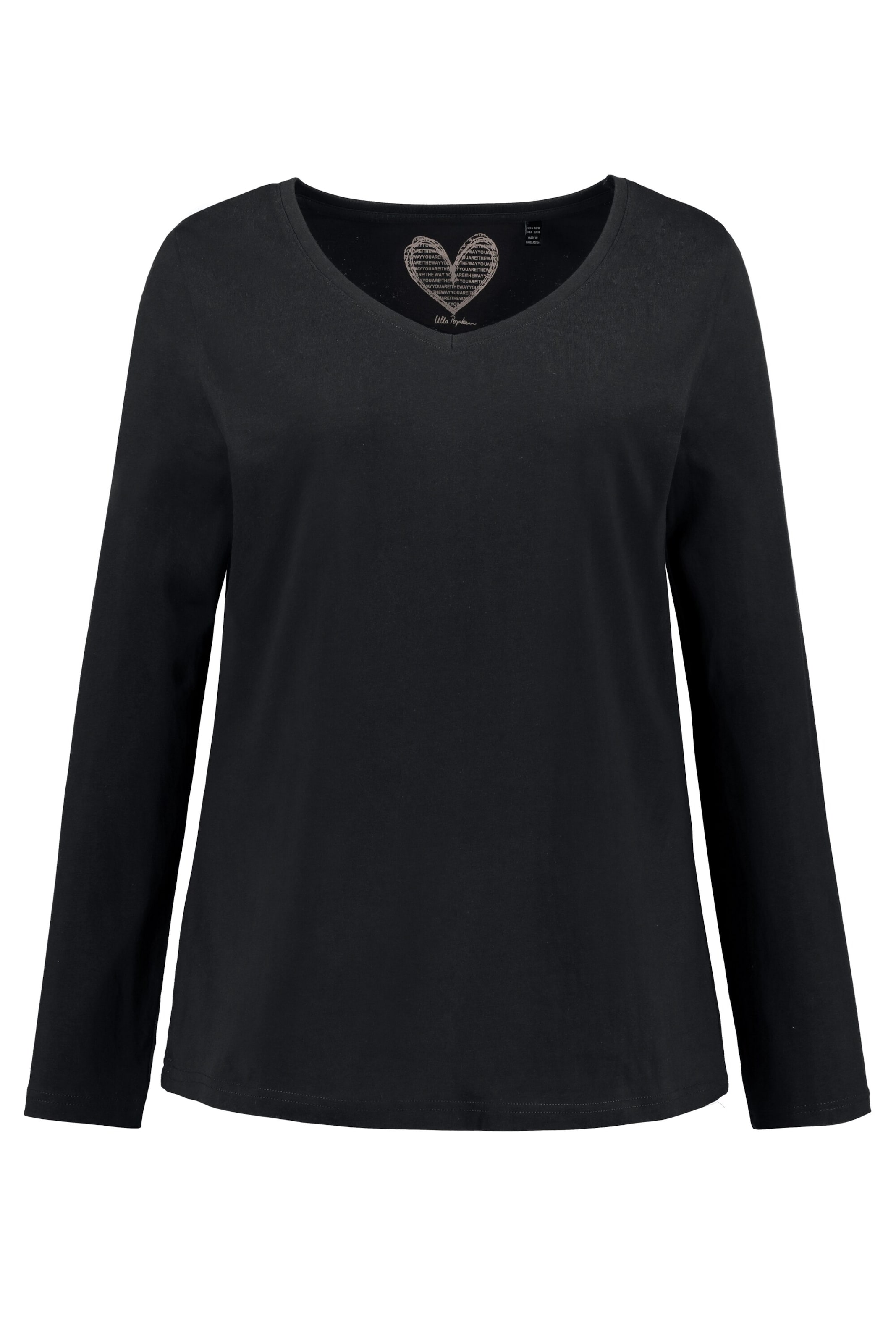 Ulla Popken Shirt in Schwarz: Vorderseite