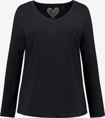 Ulla Popken Shirt in Schwarz: Vorderseite