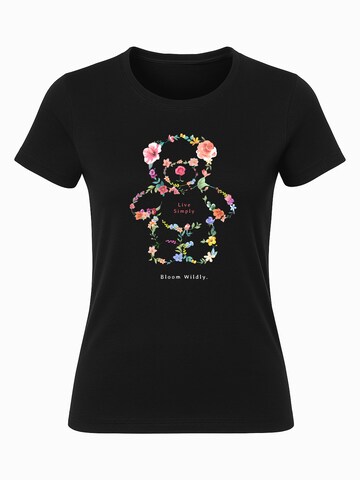 Banco Shirt 'T-Shirt "Bloom Wildly"' in Black: front