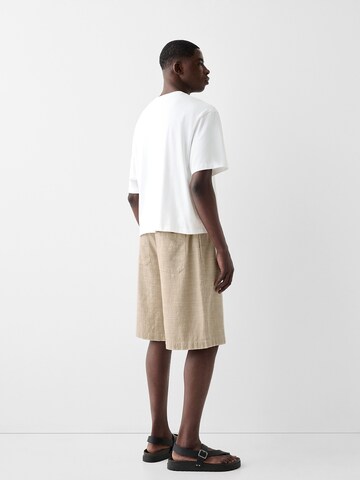 Bershka Regular Shorts in Beige