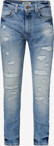 Coupe slim Jean Salsa Jeans en bleu : devant