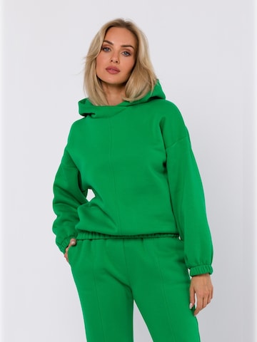 made of emotion - Sudadera en verde: frente