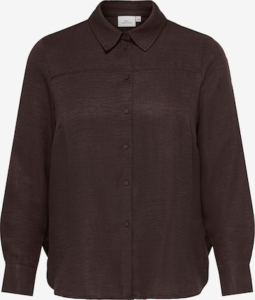Camicia da donna 'CARBAY' di ONLY Carmakoma in marrone: frontale
