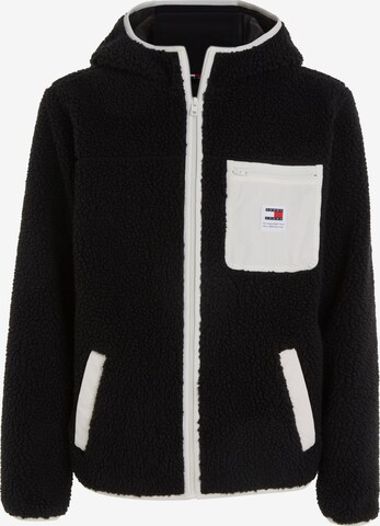 Tommy Jeans Plus Zip-Up Hoodie 'REG' in Black: front