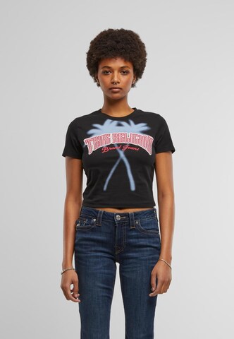 True Religion T-Shirt 'Palm Tree' in Schwarz: Vorderseite