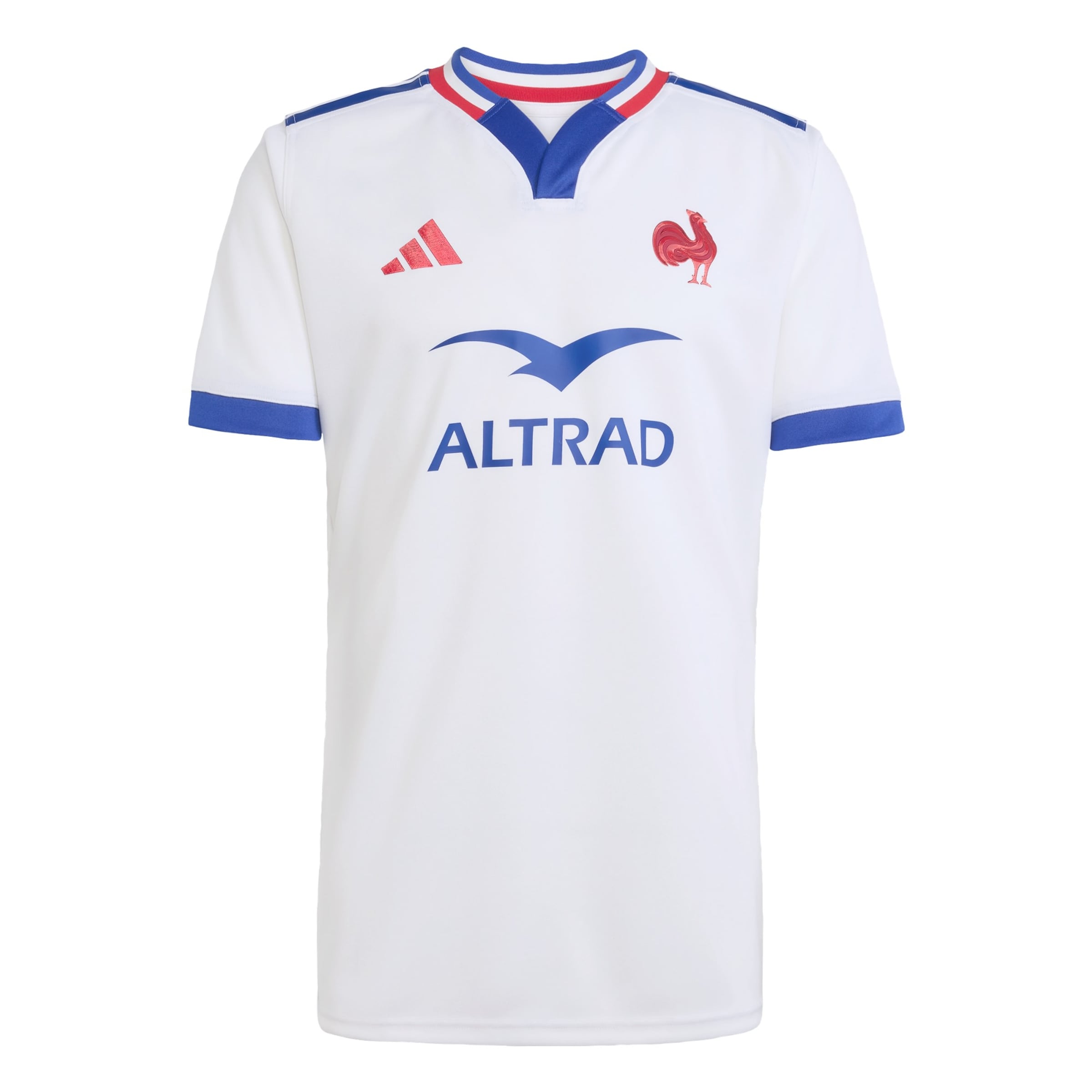 Maillot 'Frankreich Rugby' ADIDAS PERFORMANCE en blanc : devant