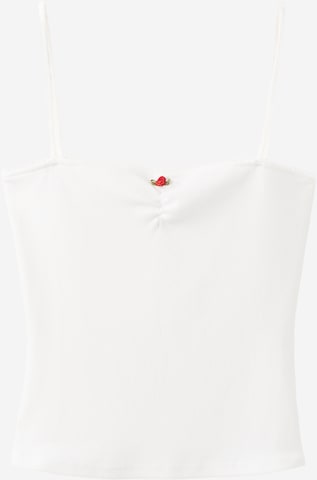 MANGO Top 'ROSE' - Biela: predná strana