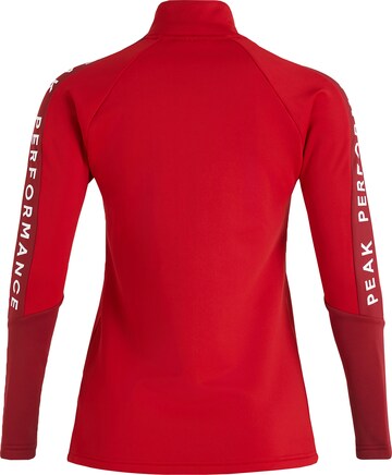 Veste en polaire fonctionnelle 'Rider' PEAK PERFORMANCE en rouge