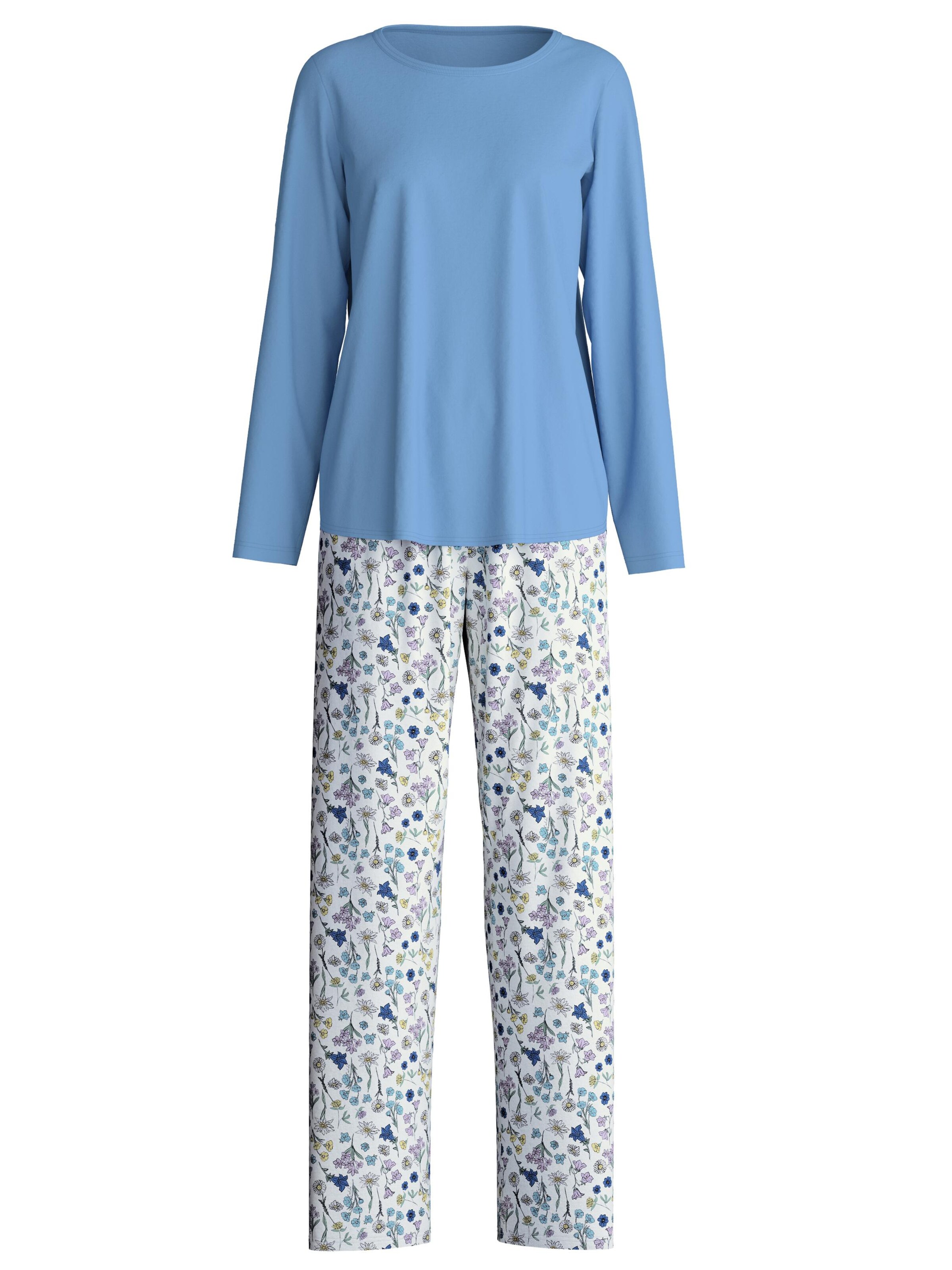 CALIDA Pyjama 'Cotton Special'‌‌ in Blau: Vorderseite