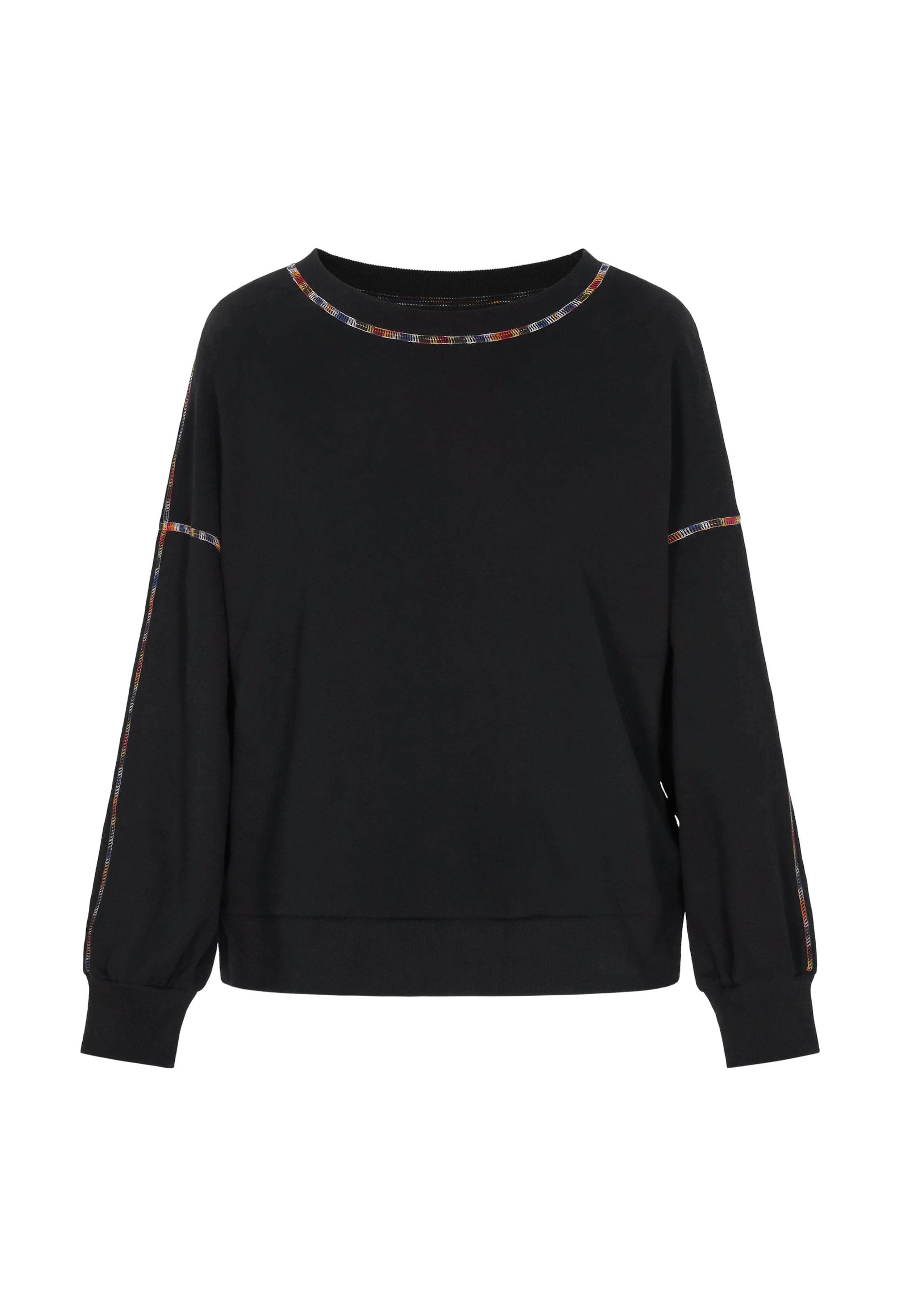Sweat-shirt swirly en noir : devant