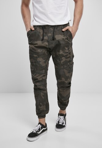 Brandit Tapered Cargo Pants 'Ray' in Green: front