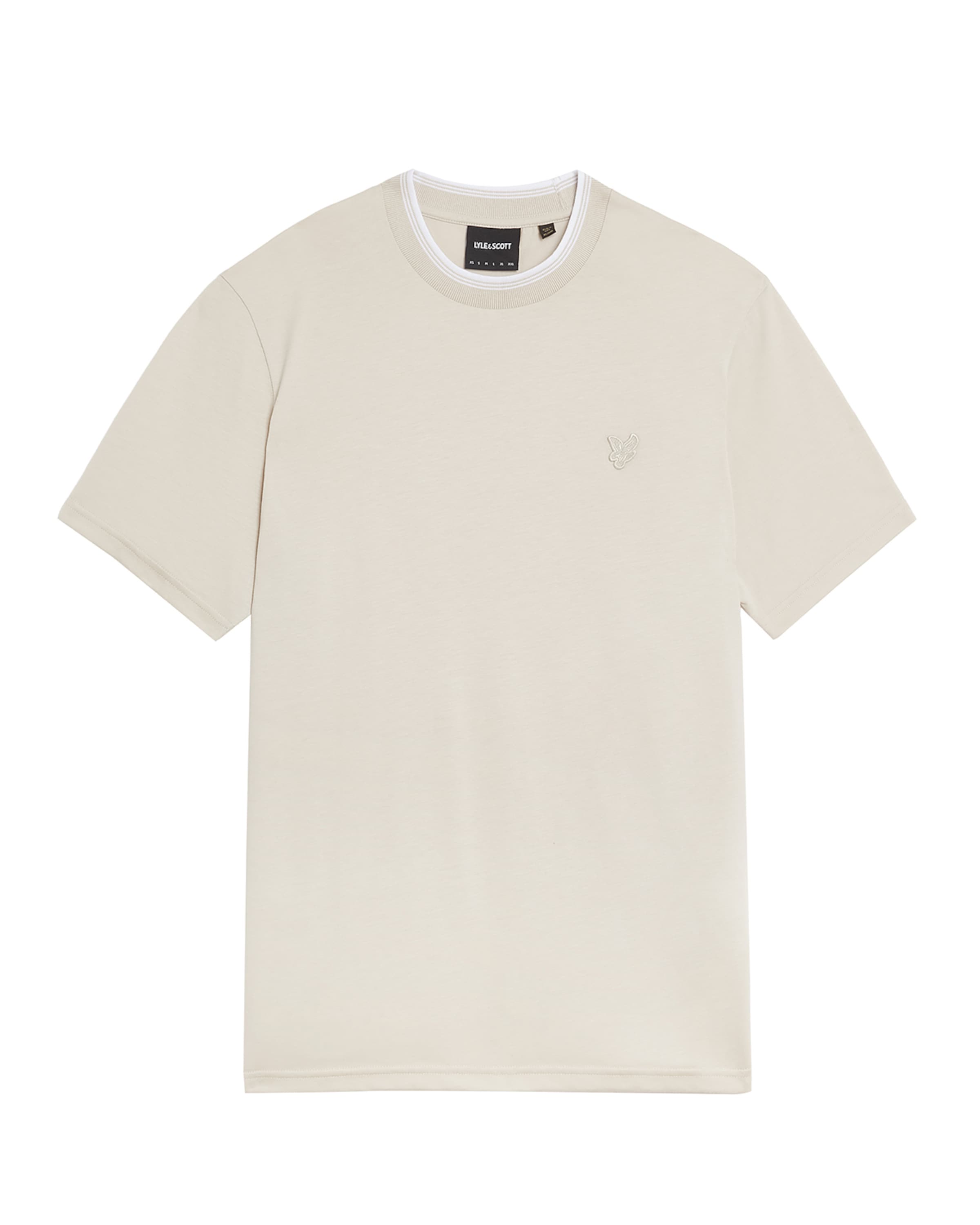 Lyle & Scott Shirt 'Tipped Superfine' in Beige: voorkant