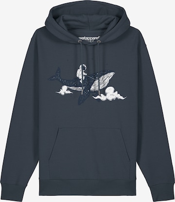 Sweat-shirt ' Spacewhale ' Watapparel en gris : devant