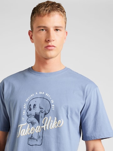 Fat Moose T-Shirt 'Hike' in Blau