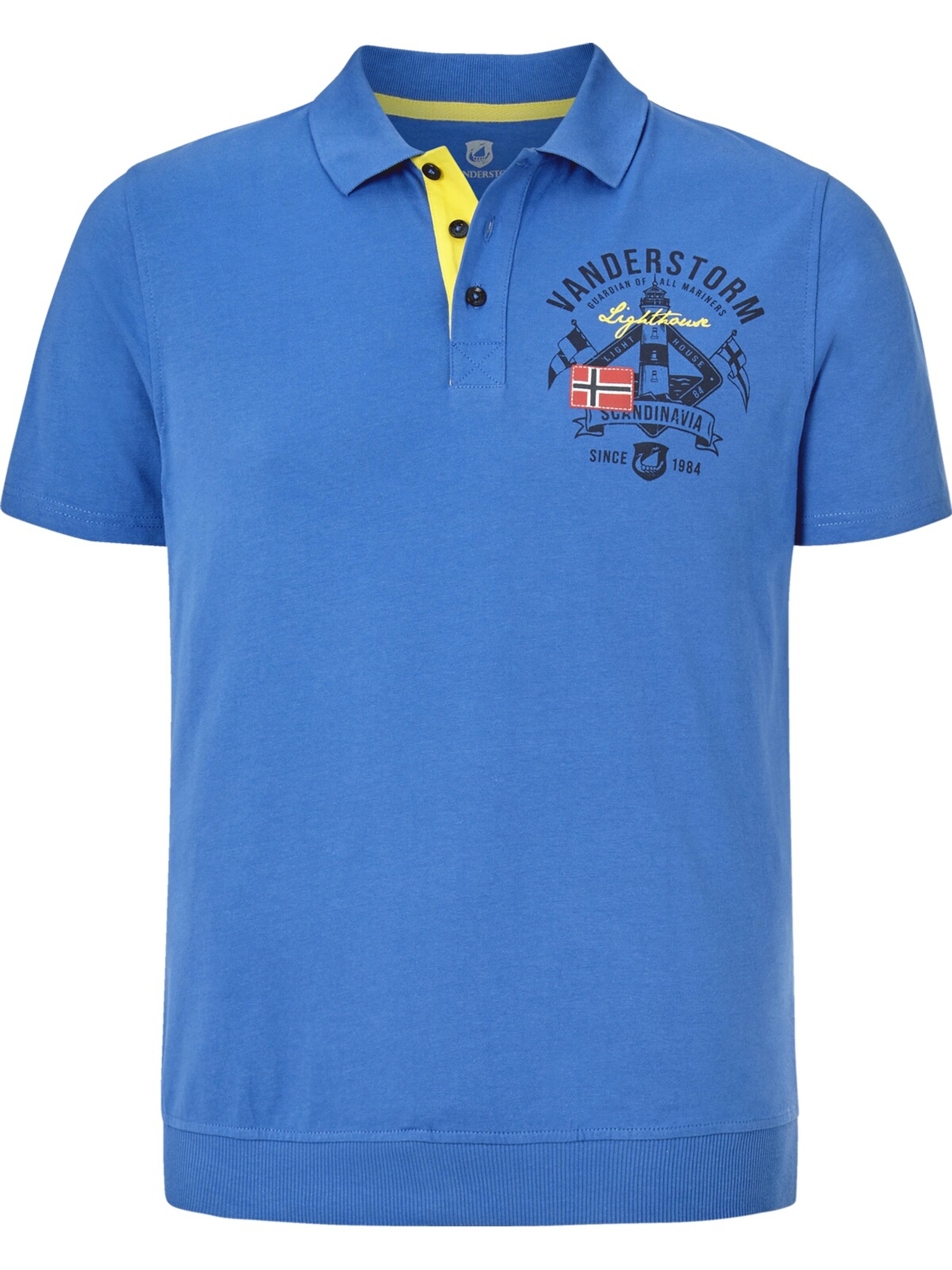 Männer Große Größen Jan Vanderstorm Poloshirt 'Age' in Blau - ZU99521