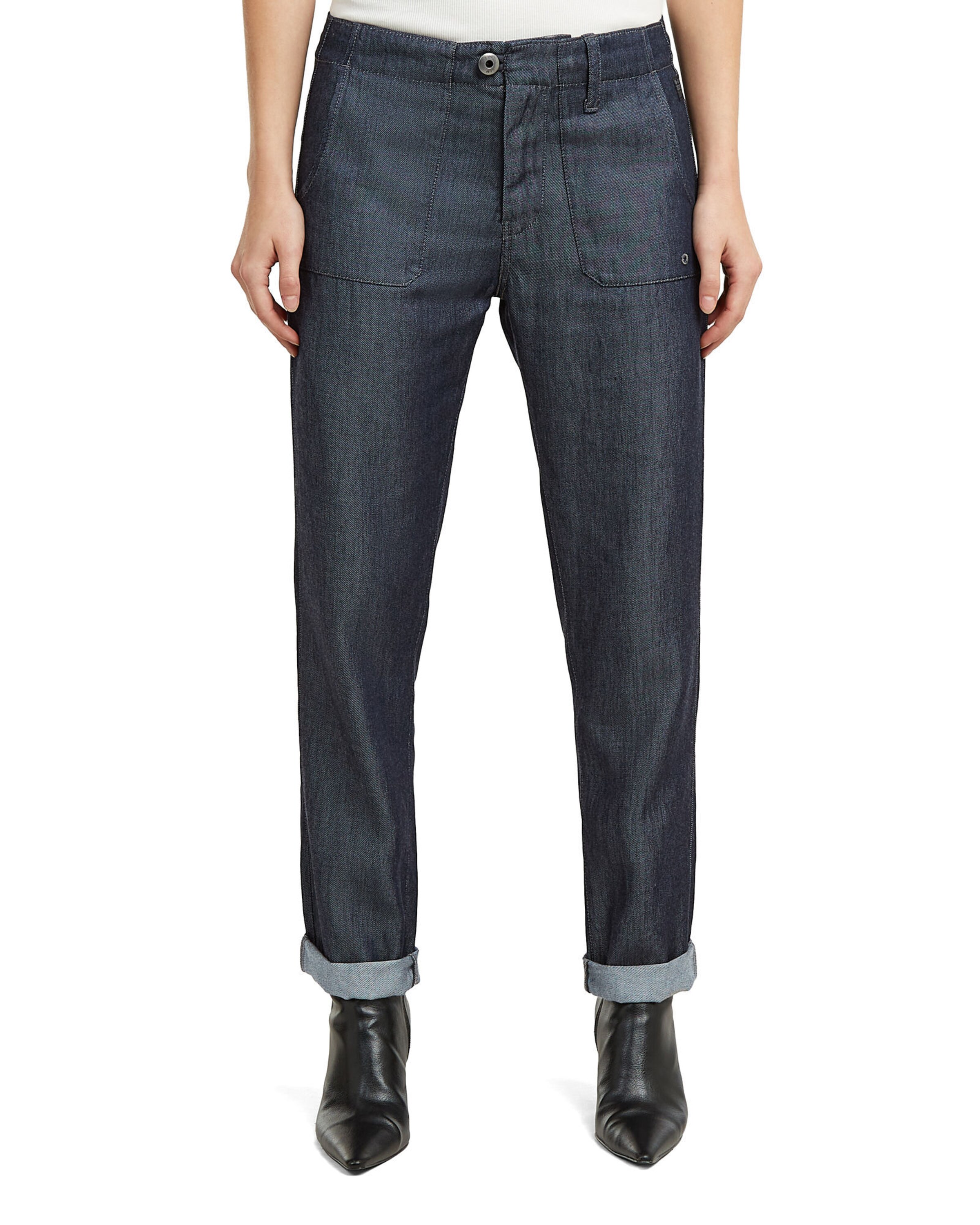 G-STAR Loosefit Chino 'Fatigue Boyfriend Pants' in Blauw: voorkant