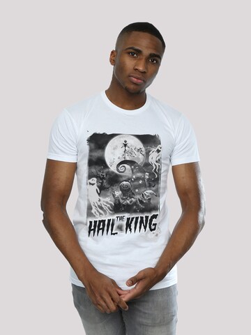 F4NT4STIC Shirt 'Nightmare Before Christmas Hail The King' in White: front