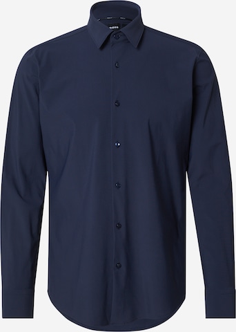 BOSSRegular Fit Košulja 'P-Joe' - plava boja: prednji dio