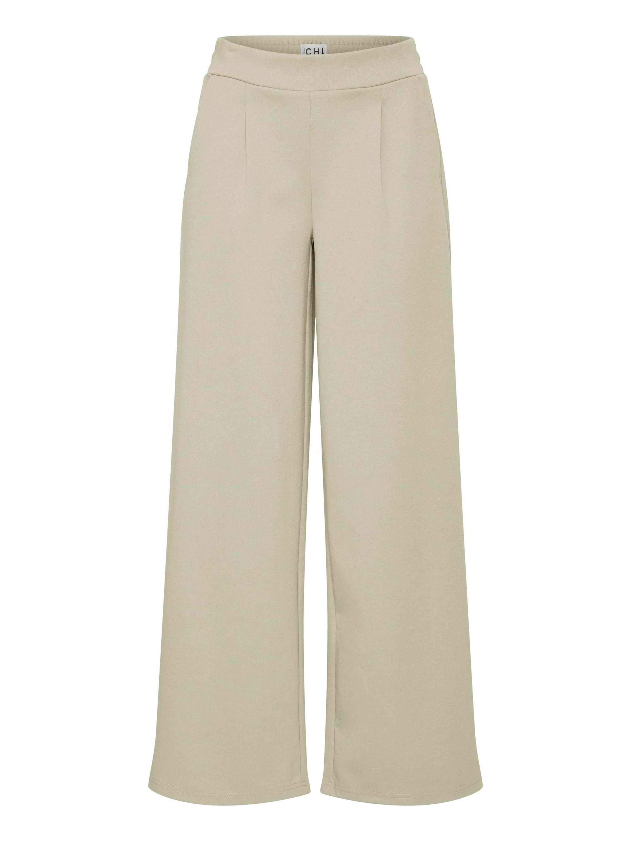 Pantaloni con pieghe 'IHKate' di ICHI in verde: frontale