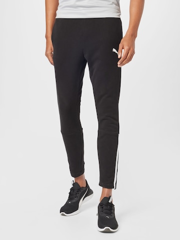 PUMATapered Sportske hlače - crna boja: prednji dio
