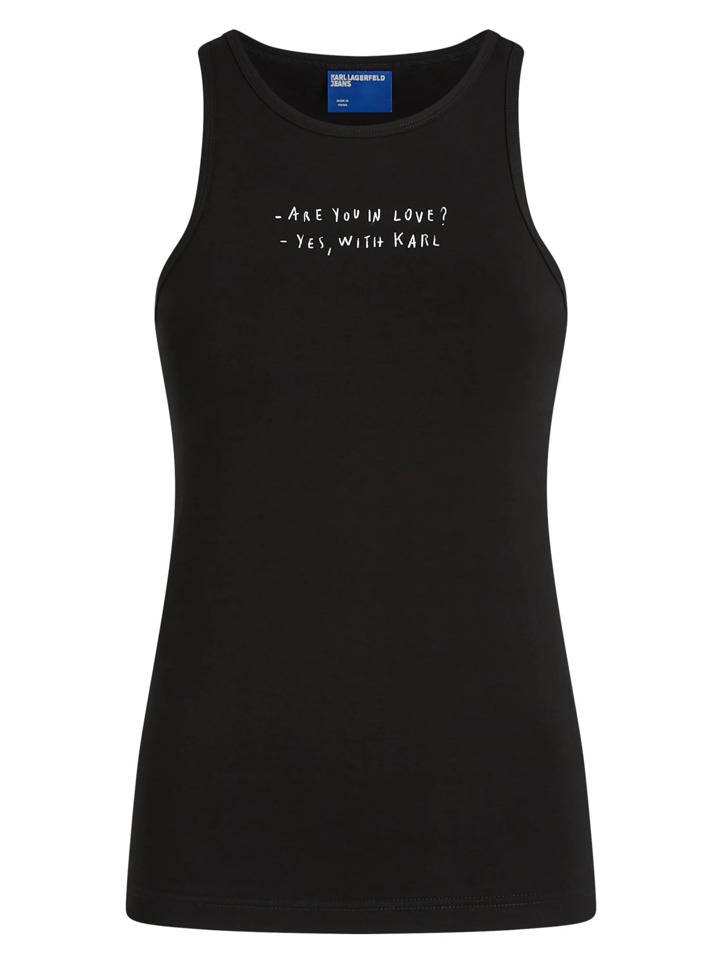 KARL LAGERFELD JEANS Топ ' KLJ X Pietro Terzini Tanktop ' в Черный: спереди