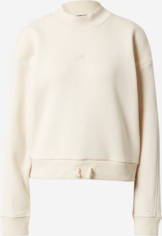 ADIDAS SPORTSWEAR Sportief sweatshirt 'All Szn Fleece Mock Neck' in Beige: voorkant