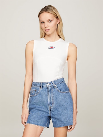 Tommy Jeans Shirt Bodysuit in White: front