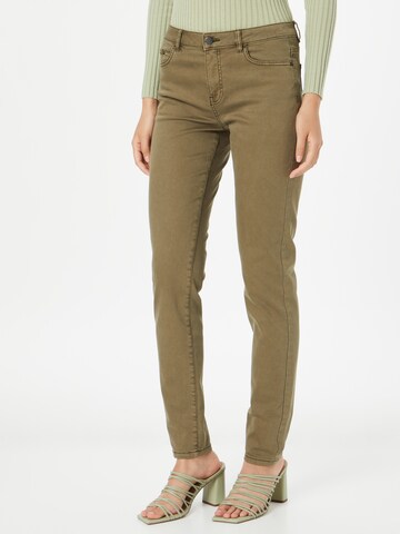 ESPRIT - Skinny Calças de ganga em verde: frente