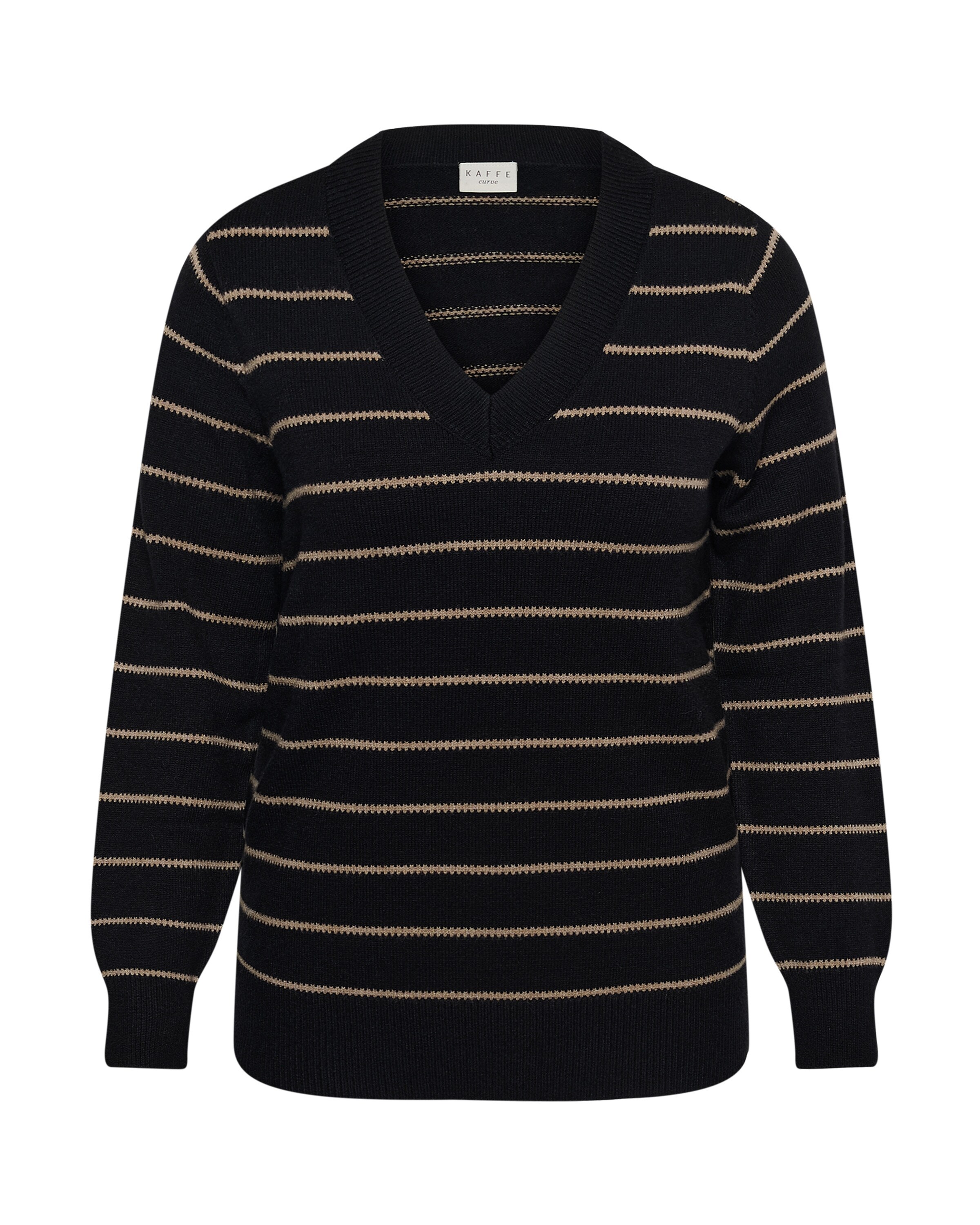 Pull-over 'Ariella' KAFFE CURVE en noir : devant