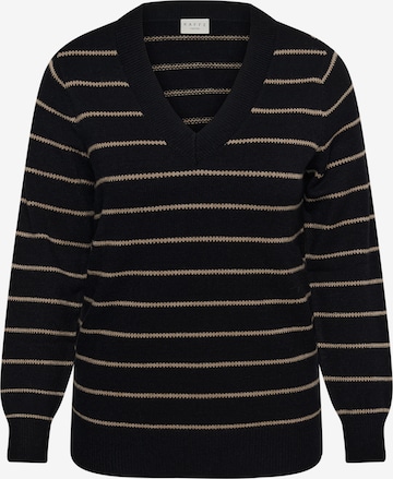 Pull-over 'Ariella' KAFFE CURVE en noir : devant