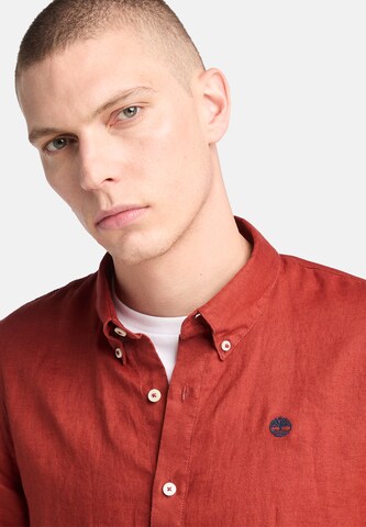 TIMBERLAND Regular fit Button Up Shirt 'Mill Brook' in Red