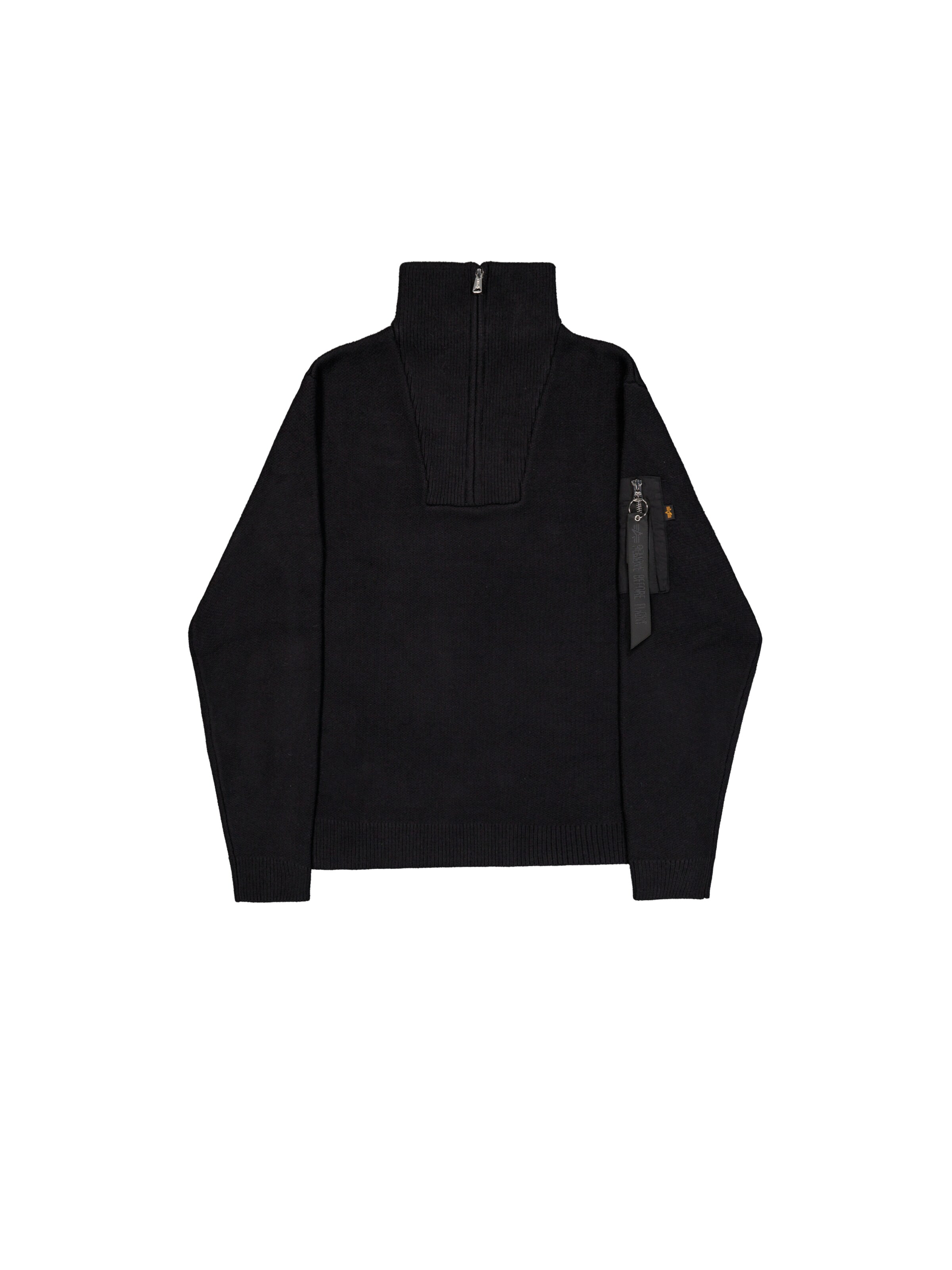 ALPHA INDUSTRIES Pullover in Schwarz: Vorderseite