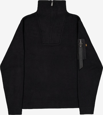 ALPHA INDUSTRIES Pullover in Schwarz: Vorderseite