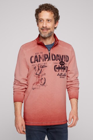 CAMP DAVID Sweatshirt 'The Craftsmen' in Rood: voorkant