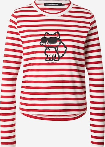 T-shirt 'IKON' Karl Lagerfeld en rouge : devant