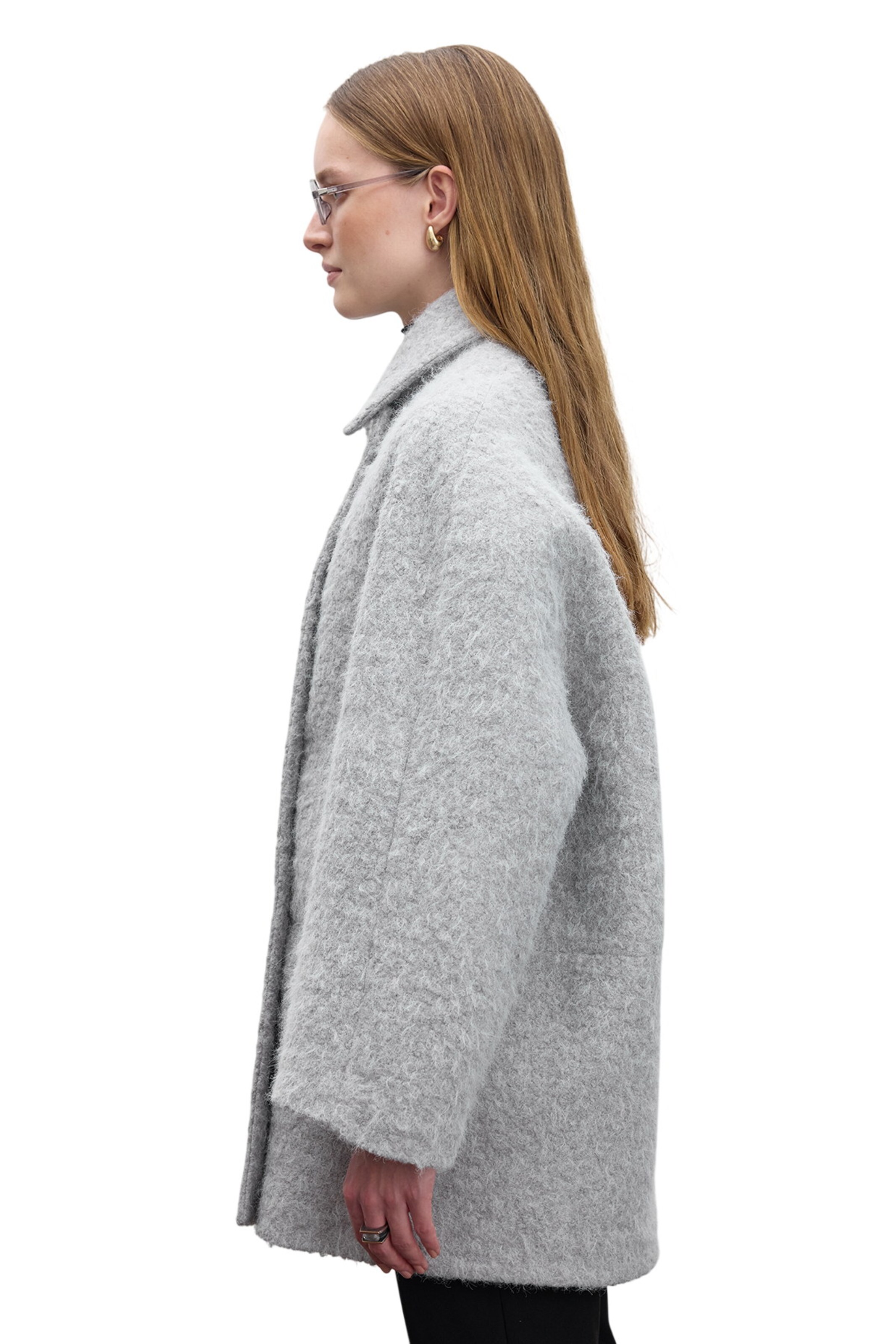 Manteau mi-saison MANUKA en gris : devant