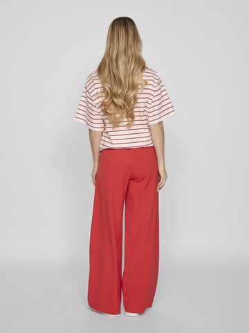 VILA Wide leg Bandplooibroek in Rood