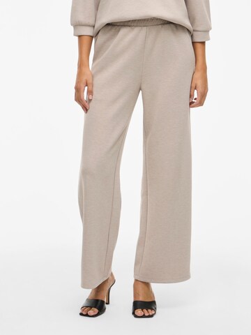 VILA Wide Leg Bukser 'VIReflect' i beige: forside