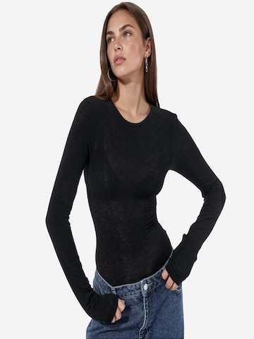 Busem Shirt 'Blusen' in Zwart: voorkant