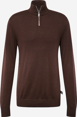 JACK & JONES Pullover 'Emil' i brun: forside