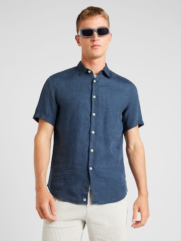 UNITED COLORS OF BENETTON - Ajuste regular Camisa en azul: frente