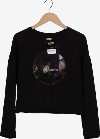 ZARA Sweatshirt & Zip-Up Hoodie in M in Black: front