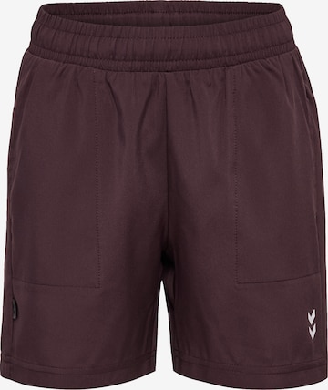 Hummel Workout Pants 'Pulse' in Brown: front