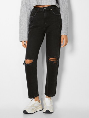 Bershka Regular Jeans i svart: framsida